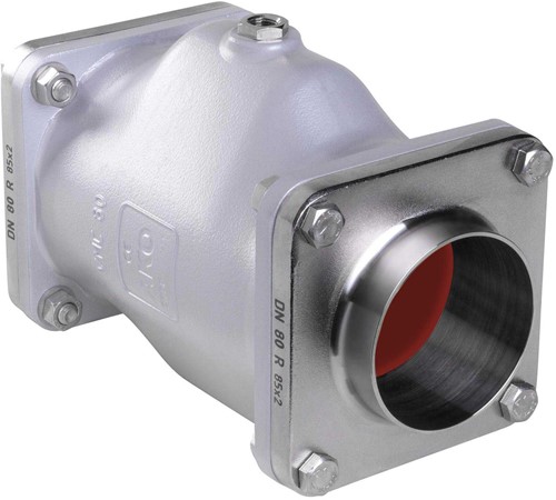 AKO Armaturen Pneumatisches Quetschventil VMC, Anschweienden (DIN) Aluminium/Silicone DN 80, VMC80.06.50R.30LX