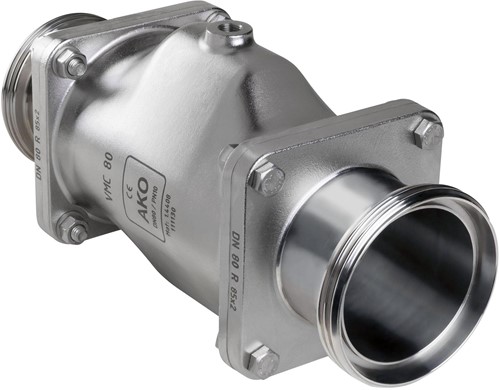 AKO Armaturen Pneumatisches Quetschventil VMC, Gewindestutzen (DIN) Edelstahl 1.4408/Nitrile DN 80, VMC80.07X.50M.50