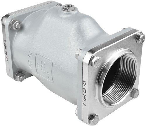 AKO Armaturen Air operated pinch valve VMC, Internal thread (ANSI / ASME) Aluminium/Viton DN 80, VMC80.05.50N.30LX
