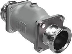 AKO Armaturen Lucht bediende slangafsluiter VMC, Hyg. draadeind (DIN) Aluminium/Natuurlijk rubber DN 80, VMC80.03XSF.50RM.30LX