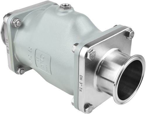 AKO Armaturen Lucht bediende slangafsluiter VMC, Tri-clamp (DIN, row C) Aluminium/Nitrile DN 80, VMC80.07X.50TA.30LX