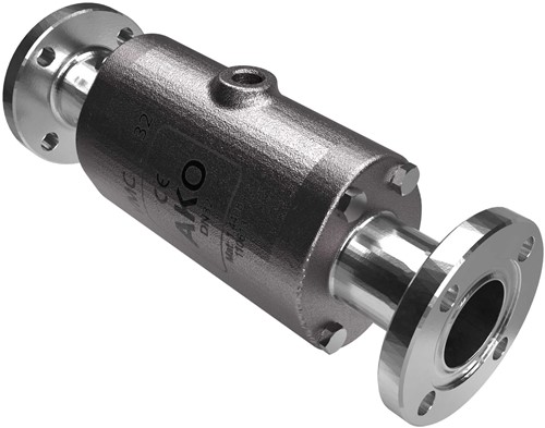 AKO Armaturen Air operated pinch valve VMC, Hyg. flange (DIN) Stainless steel 1.4408/EPDM DN 32, VMCE32.04HTECE.50RF.50