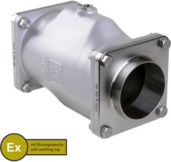 AKO Armaturen Pneumatisches Quetschventil VMC, Anschweienden (DIN) Aluminium/Nitrile (cond.) DN 100, VMCX100.07LF.50R.30LX