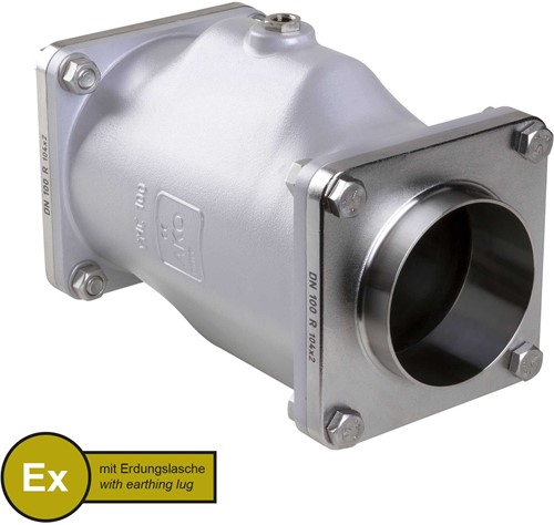 AKO Armaturen Pneumatisches Quetschventil VMC, Anschweienden (DIN) Aluminium/Nitrile (cond.) DN 100, VMCX100.07LF.50R.30LX