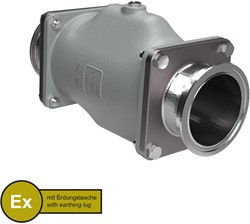 AKO Armaturen Lucht bediende slangafsluiter VMC, Hyg. tri-clamp (DIN) Aluminium/Natuurlijk rubber (cond.) DN 100, VMCX100.03LF.50RT.30LX