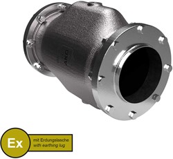 AKO Armaturen Air operated pinch valve VMC, Weld-on ends (DIN) Stainless steel 1.4408/Natural rubber (cond., silicone-free) DN 150, VMCX150.03SFLF.50R.50