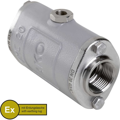AKO Armaturen Air operated pinch valve VMC, Internal thread (DIN) Aluminium/Nitrile (cond.) DN 20, VMCX20.07LFK.50G.30LX