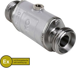 AKO Armaturen Pneumatisches Quetschventil VMC, Gewindestutzen (DIN) Aluminium/EPDM HTEC (lebensmittel, cond.) DN 25, VMCX25.04HTECKLF.50M.30LX
