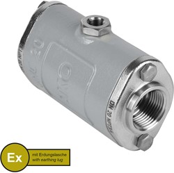 AKO Armaturen Lucht bediende slangafsluiter VMC, binnendraad (ANSI / ASME) Aluminium/Natuurlijk rubber (cond.) DN 20, VMCX20.03LFK.50N.30LX