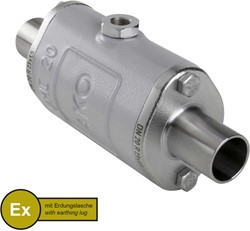 AKO Armaturen Air operated pinch valve VMC, Weld-on ends (DIN) Aluminium/Natural rubber (cond.) DN 20, VMCX20.03LFK.50R.30LX