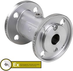 AKO Armaturen Air operated pinch valve VMC, Flange (DIN) Aluminium/Natural rubber (cond., silicone-free) DN 25, VMCX25.03SFLFK.50F.30LX