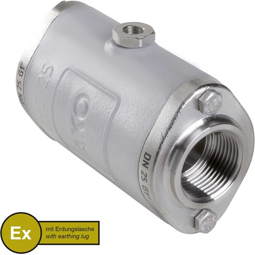 AKO Armaturen Pneumatisches Quetschventil VMC, Innengewinde (DIN) Aluminium/Natrlich gummi (cond., silicone-free) DN 25, VMCX25.03SFLFK.50G.30LX