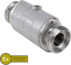 AKO Armaturen Air operated pinch valve VMC, Threaded spigot (DIN) Aluminium/Natural rubber (cond., silicone-free) DN 25, VMCX25.03SFLFK.50M.30LX