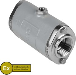 AKO Armaturen Air operated pinch valve VMC, Internal thread (ANSI / ASME) Aluminium/Natural rubber (cond., silicone-free) DN 25, VMCX25.03SFLFK.50N.30LX