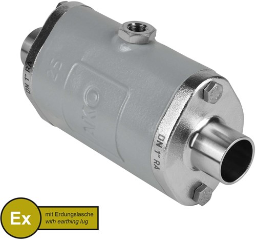 AKO Armaturen Pneumatisches Quetschventil VMC, Anschweienden (ASTM) Aluminium/Nitrile (cond.) DN 25, VMCX25.07LFK.50RA.30LX