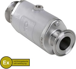 AKO Armaturen Air operated pinch valve VMC, Tri-clamp (DIN, row A) Aluminium/Nitrile (cond.) DN 25, VMCX25.07LFK.50T.30LX