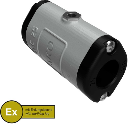 AKO Armaturen Pneumatisches Quetschventil VMC, Innengewinde (DIN) Aluminium/Natrlich gummi (cond.) DN 25, VMCX25.03LFK.73G.30LX