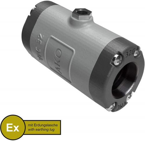 AKO Armaturen Lucht bediende slangafsluiter VMC, binnendraad (DIN) Aluminium/Nitrile (cond.) DN 32, VMCX32.07LF.36G.30LX