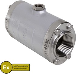 AKO Armaturen Pneumatisches Quetschventil VMC, Innengewinde (DIN) Aluminium/Natrlich gummi (cond., silicone-free) DN 32, VMCX32.03SFLF.50G.30LX