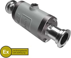 AKO Armaturen Air operated pinch valve VMC, Hyg. tri-clamp (DIN) Aluminium/Natural rubber (cond.) DN 32, VMCX32.03LF.50RT.30LX