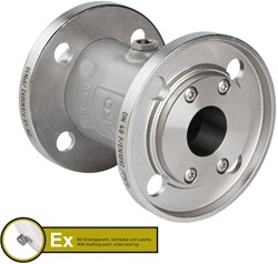 AKO Armaturen Air operated pinch valve VMC, Flange (DIN) Aluminium/Natural rubber (cond., silicone-free) DN 40, VMCX40.03SFLF.50F.30LX
