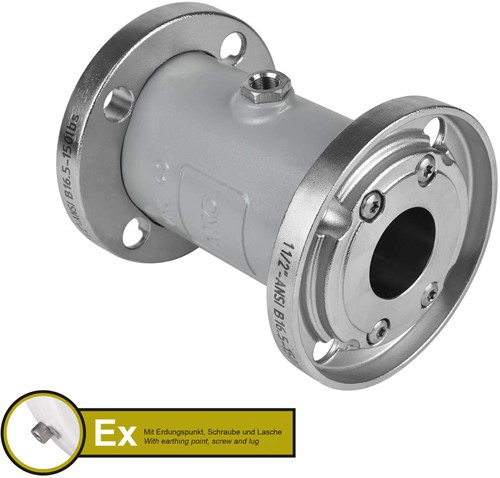 AKO Armaturen Air operated pinch valve VMC, Flange (ANSI) Aluminium/Natural rubber (cond.) DN 40, VMCX40.03LF.50FA.30LX