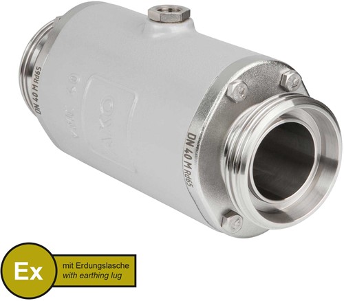 AKO Armaturen Air operated pinch valve VMC, Threaded spigot (DIN) Aluminium/Natural rubber (cond.) DN 40, VMCX40.03LF.50M.30LX