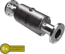 AKO Armaturen Air operated pinch valve VMC, Hyg. flange (DIN) Stainless steel 1.4408/Natural rubber (cond.) DN 40, VMCX40.03LF.50RF.50