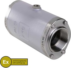 AKO Armaturen Pneumatisches Quetschventil VMC, Innengewinde (DIN) Aluminium/Natrlich gummi (cond., silicone-free) DN 50, VMCX50.03SFLF.50G.30LX