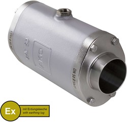 AKO Armaturen Pneumatisches Quetschventil VMC, Anschweienden (DIN) Aluminium/Natrlich gummi (cond.) DN 50, VMCX50.03LF.50R.30LX