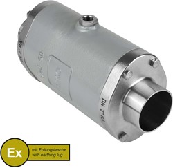 AKO Armaturen Pneumatisches Quetschventil VMC, Anschweienden (ASTM) Aluminium/Natrlich gummi (cond., silicone-free) DN 50, VMCX50.03SFLF.50RA.30LX