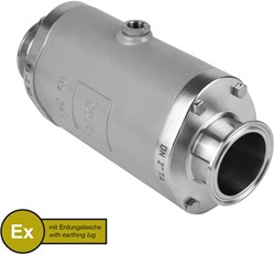 AKO Armaturen Pneumatisches Quetschventil VMC, Klemmstutzen (DIN, row C) Aluminium/EPDM HTEC (lebensmittel, cond.) DN 50, VMCX50.04HTECLF.50TA.30LX