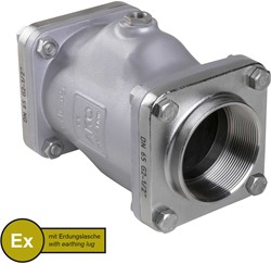 AKO Armaturen Pneumatisches Quetschventil VMC, Innengewinde (DIN) Aluminium/Natrlich gummi (cond.) DN 65, VMCX65.03LF.50G.30LX