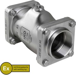 AKO Armaturen Pneumatisches Quetschventil VMC, Innengewinde (DIN) Edelstahl 1.4408/Natrlich gummi (cond., silicone-free) DN 65, VMCX65.03SFLF.50G.50