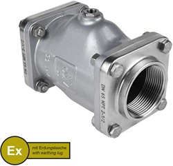 AKO Armaturen Pneumatisches Quetschventil VMC, Innengewinde (ANSI / ASME) Aluminium/EPDM HTEC (lebensmittel, cond.) DN 65, VMCX65.04HTECLF.50N.30LX