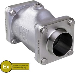 AKO Armaturen Pneumatisches Quetschventil VMC, Anschweienden (DIN) Aluminium/EPDM HTEC (lebensmittel, cond.) DN 65, VMCX65.04HTECLF.50R.30LX