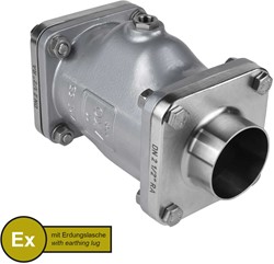 AKO Armaturen Pneumatisches Quetschventil VMC, Anschweienden (ASTM) Aluminium/Nitrile (cond.) DN 65, VMCX65.07LF.50RA.30LX