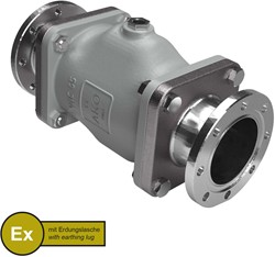 AKO Armaturen Air operated pinch valve VMC, Hyg. flange (DIN) Aluminium/EPDM HTEC (food, cond.) DN 65, VMCX65.04HTECLF.50RF.30LX