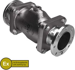AKO Armaturen Lucht bediende slangafsluiter VMC, Hyg. Flens (DIN) RVS 1.4408/Nitrile (cond.) DN 65, VMCX65.07LF.50RF.50