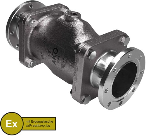 AKO Armaturen Lucht bediende slangafsluiter VMC, Hyg. Flens (DIN) RVS 1.4408/Nitrile (cond.) DN 65, VMCX65.07LF.50RF.50
