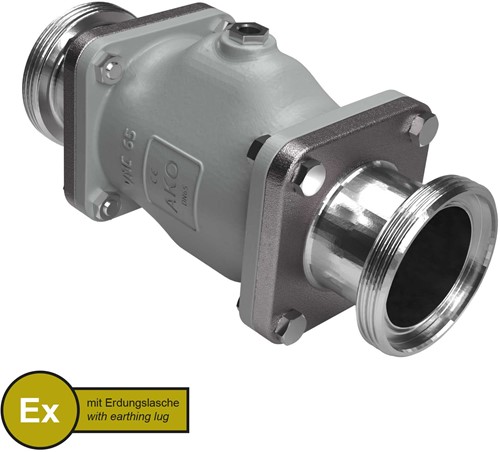 AKO Armaturen Pneumatisches Quetschventil VMC, Hyg. Gewindestutzen (DIN) Aluminium/Natrlich gummi (cond.) DN 65, VMCX65.03LF.50RM.30LX