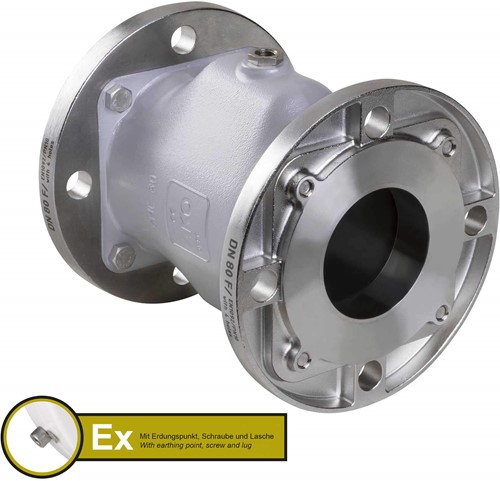 AKO Armaturen Air operated pinch valve VMC, Flange (DIN) Aluminium/Nitrile (cond.) DN 80, VMCX80.07LF.50F.30LX