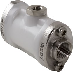 AKO Armaturen Air operated pinch valve VM, Internal thread (DIN) POM (white)/EPDM DN 10, VMP010.04HTECK.50G.71