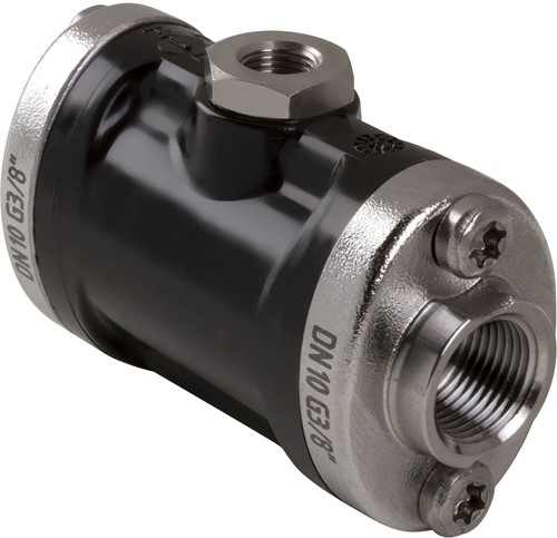 AKO Armaturen Pneumatisches Quetschventil VM, Innengewinde (DIN) POM (Schwarz)/Natrlich gummi DN 10, VMP010.03XK.50G.72