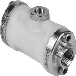 AKO Armaturen Lucht bediende slangafsluiter VM, binnendraad (ANSI / ASME) POM (wit)/EPDM DN 10, VMP010.04LWK.50N.71