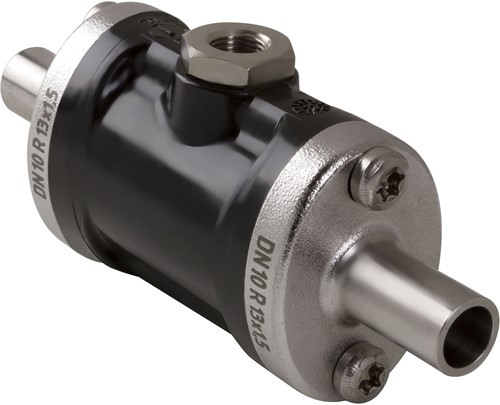 AKO Armaturen Pneumatisches Quetschventil VM, Anschweienden (DIN) POM (Schwarz)/Natrlich gummi (lebensmittel, bleich) DN 10, VMP010.02XK.50R.72