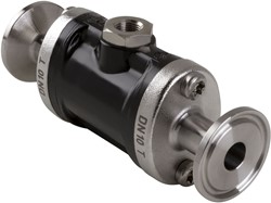 AKO Armaturen Lucht bediende slangafsluiter VM, Tri-clamp (DIN, row A) POM (zwart)/EPDM DN 10, VMP010.04LWK.50T.72