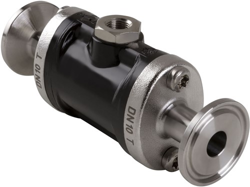 AKO Armaturen Air operated pinch valve VM, Tri-clamp (DIN, row A) POM (black)/EPDM DN 10, VMP010.04LWK.50T.72