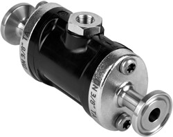 AKO Armaturen Pneumatisches Quetschventil VM, Klemmstutzen (DIN, row C) POM (Schwarz)/Hypalon DN 10, VMP010.08XK.50TA.72