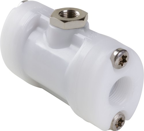 AKO Armaturen Air operated pinch valve VM, Internal thread (DIN) POM (white)/Nitrile DN 10, VMP010.07XK.71